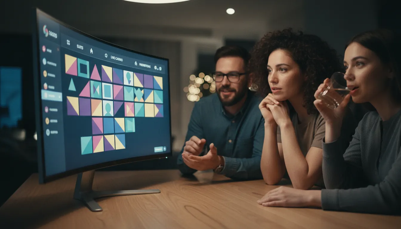 Online casino game interface showing catalog and navigation systems